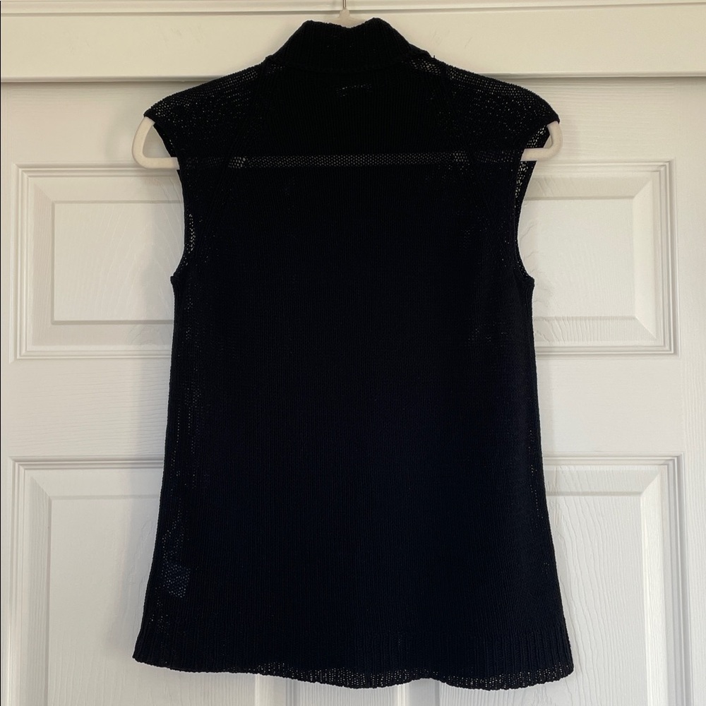 DKNY Black Knit Turtleneck Sleeveless Lightweight Tank Top Women's S - Picture 6 of 7